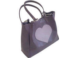 Bolsa De Ombro Grande Em Couro Roxo, Tipo Sacola, Ideal Para Estudantes.