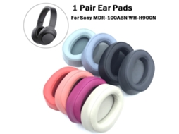 Lurelia Almofadas Auriculares Para Auscultadores Sony Mdr-100abn Wh-h900n, Azul Escuro, Em Couro Sintético, Azul / Vermelho, 1 Par