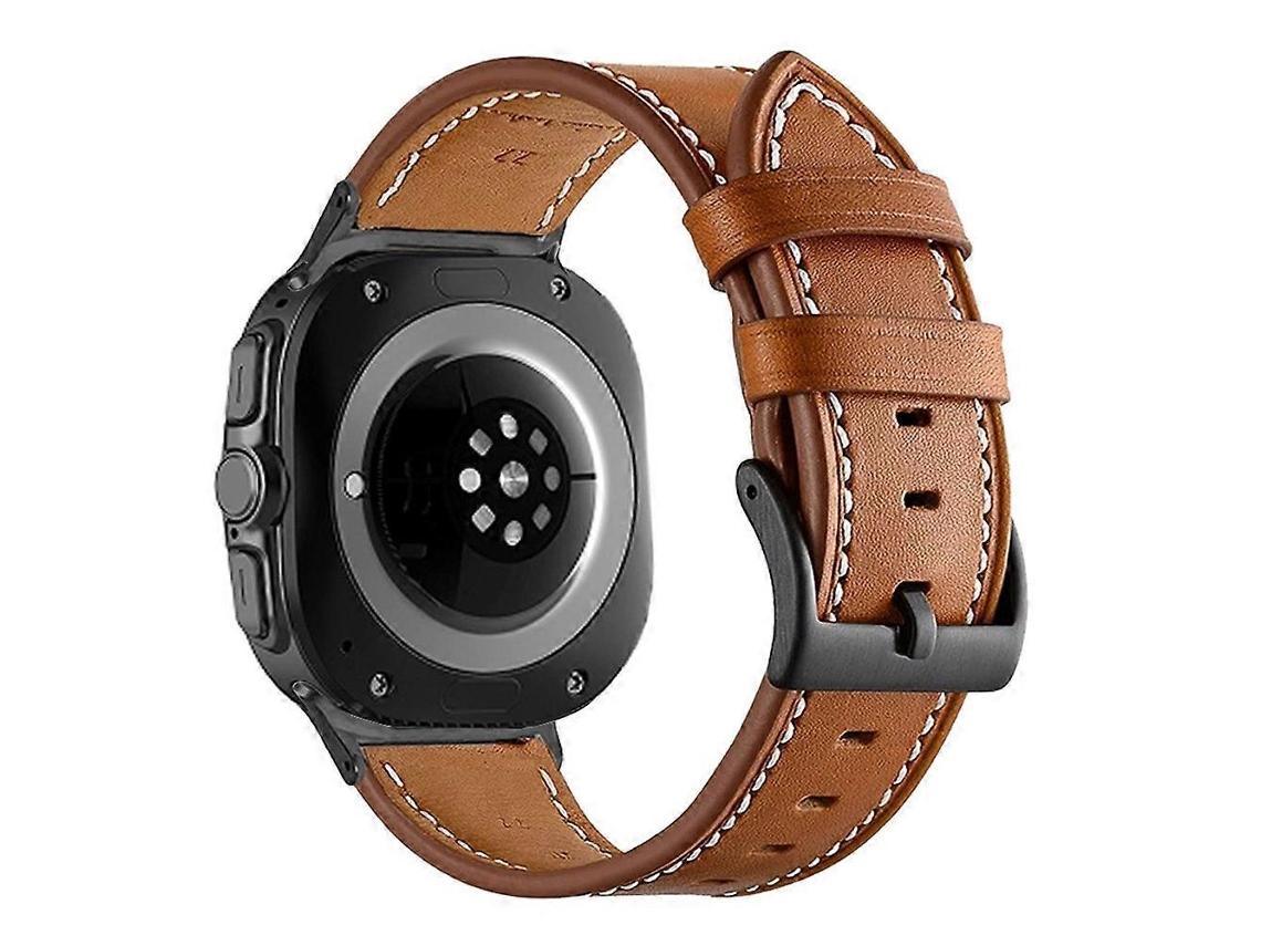 Pulseira De Couro Preta Com Fivela Para Samsung Galaxy Watch Ultra 47mm