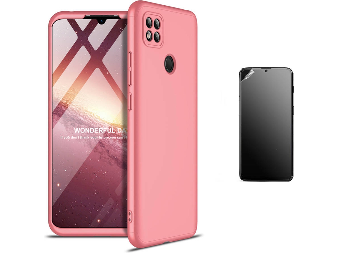 Kit Capa e Película Xiaomi Redmi 9C Ultimatte Slim Armor 360º Rosa
