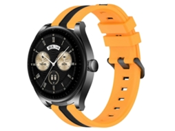 Pulseira De Silicone Bicolor Vertical De 22 Mm Para Huawei Watch Buds