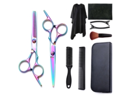 Kit De Tesoura De Corte Cabelo, 10pcs Ferramenta Profissional Para Corte De Cabelo, Para Cabeleireiros E Uso Doméstico Cuich