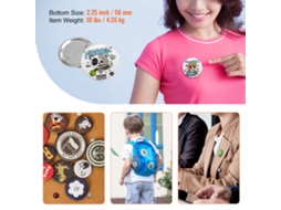 500 Conjuntos de Chapas de Metal VEVOR Personalizadas para a Fabricação de Botões de 58Mm