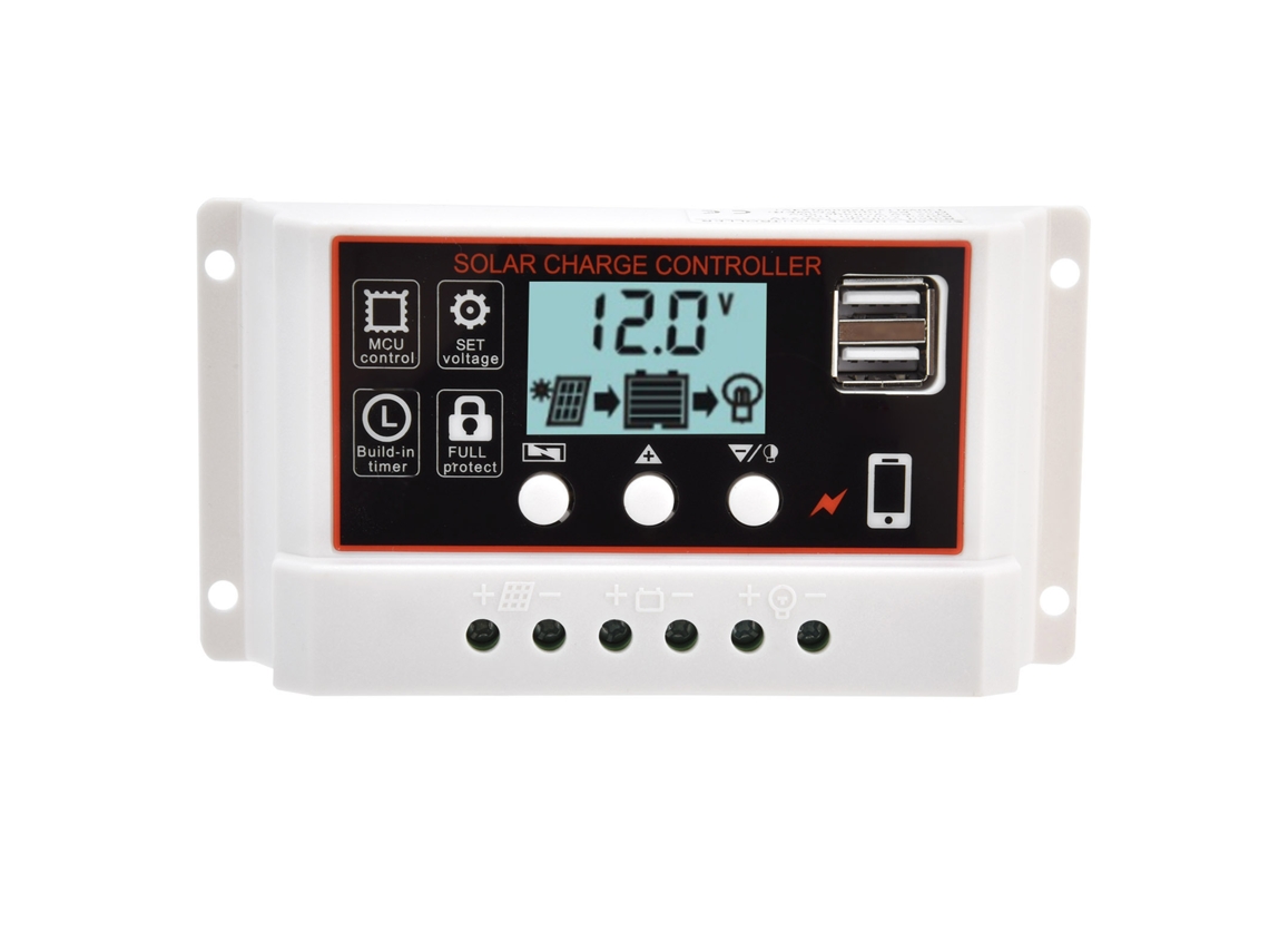 Controlador Solar Pwm 12v/24v 20a MARCA