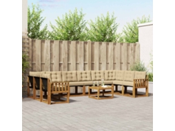Vidaxl Conjunto De Sofás Para Exterior 11 Unid. Natural E Bege