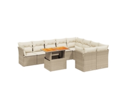 Garden Sofa Set, Garden Sofa Sets Vidaxl Bege Rattan / Vime (n/a)