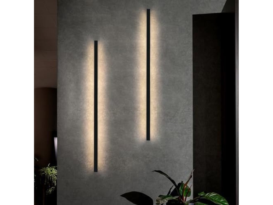 Nettlife Candeeiro De Parede, Conjunto De 2 Apliques De Parede Led Para Interior 100 Cm 34 W Up Down Branco Quente, Regulável, Uso Doméstico