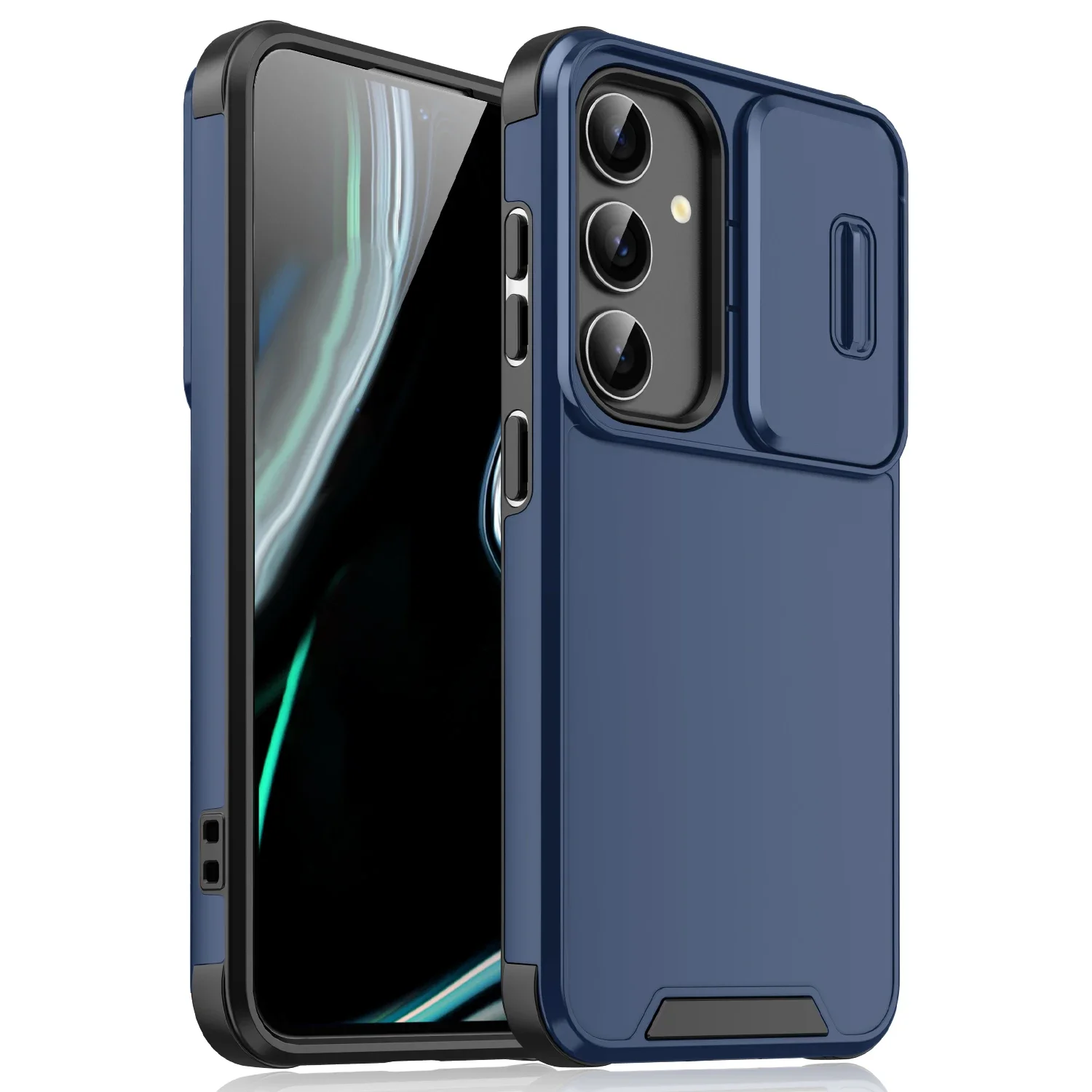 (samsung Note 10 Plus, Azul Escuro) Capa De Celular Elegante E Resistente A Impactos Para Samsung, Protege A Parte Traseira.