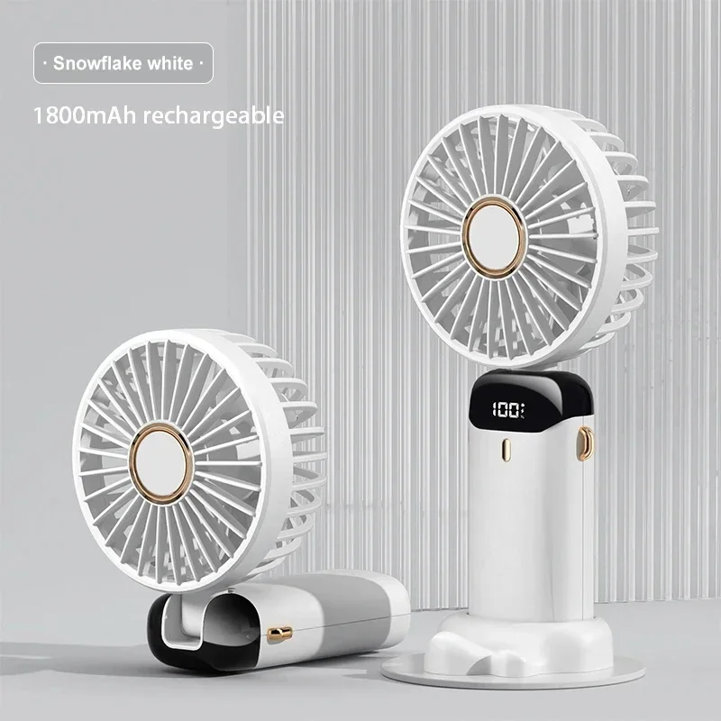 Ventilador Portátil MDUG com 5 velocidades, suporte para celular, visor e bateria de 1800mah