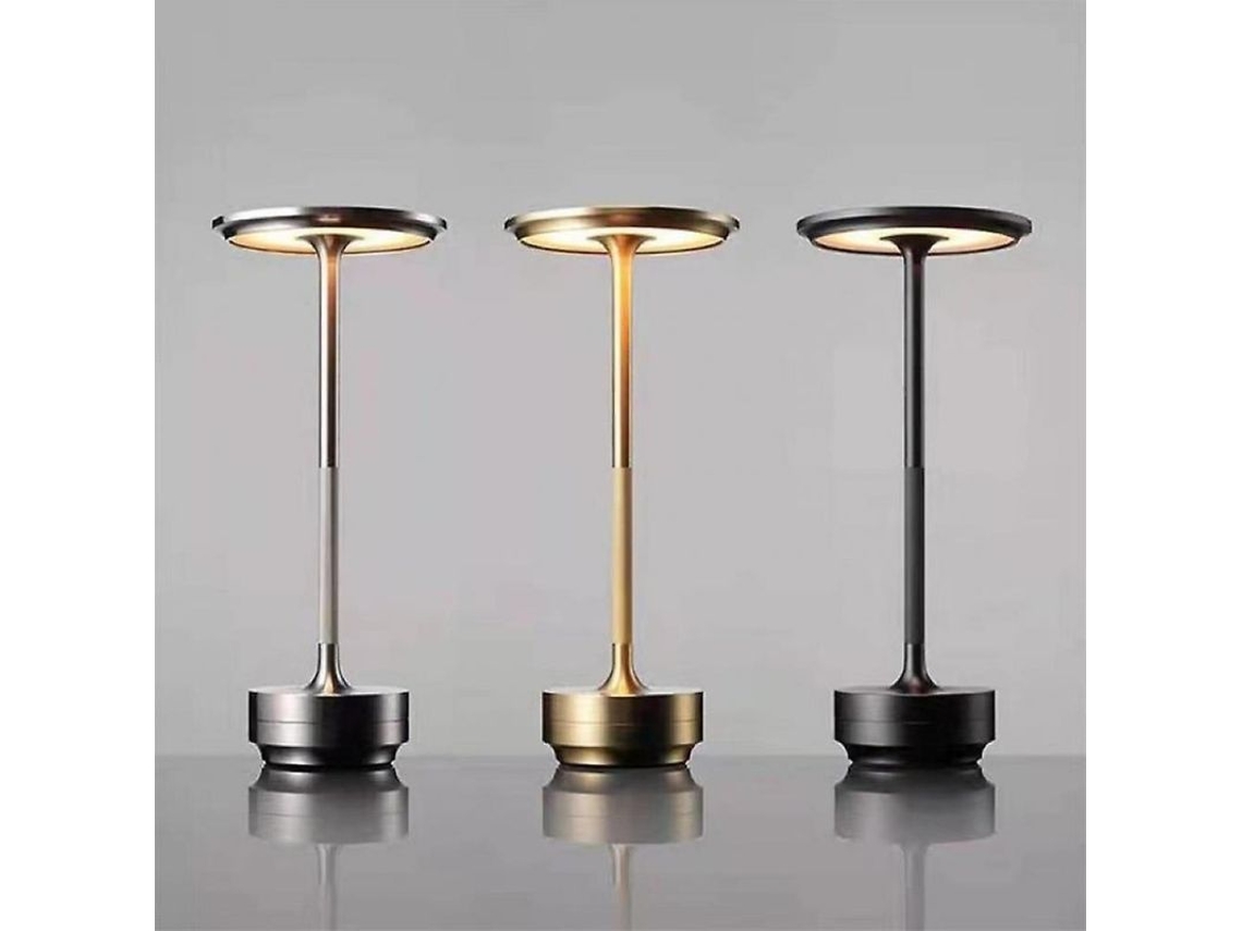 Lâmpada De Mesa Sem Fio Ajustável Impermeável De Metal Usb Recarregável - 1 Peça Oro