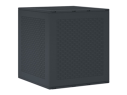 Vidaxl Caixa De Armazenamento Antracite 55 X 53 X 57 Cm Polipropileno