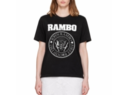 Rockinstone Rambo Movie Rambones Black Adult T-shirt Size:xxxl