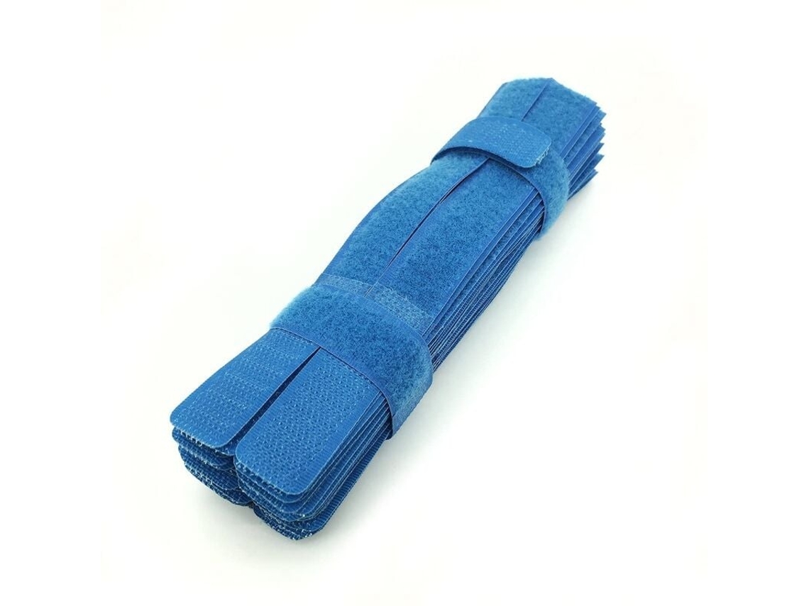 Lurelia Abraçadeiras Para Cabos 100 Peças 2 X 18 Cm 3 Cm Reutilizáveis Azul Para Gestão De Cabos