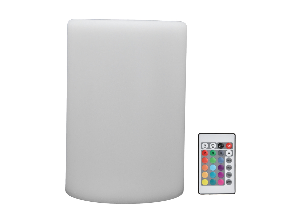 Luz de Mesa Noturna Led Cilíndrica com Controle Remoto, 16 Cores, 4 Modos, Quarto
