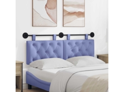 Vidaxl Cabeceira Suspensa Azul Jeans Tecido