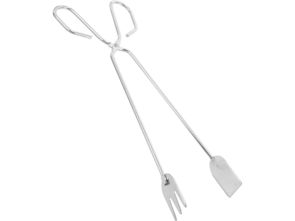 Pinça De Carvão Leve Ferro Magiclulu Com Cabo Confortável, Ferramenta Extra Longa Para Churrascos Ao Ar Livre E Camping