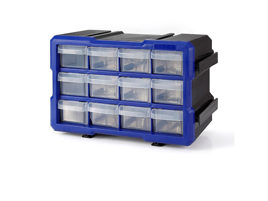 Armário multiusos WORKPRO Transparente 12 gavetas Empilhável