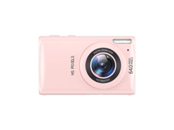 Câmera Digital Câmera Compacta De Vlogging 4k Para Iniciantes Foco Automático Com Zoom Digital de 18x De 64 Mp Rosa Yizhood
