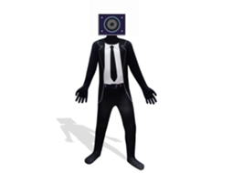 Conjunto de Cosplay de Tv Man Toilet Man Onesie Máscara M