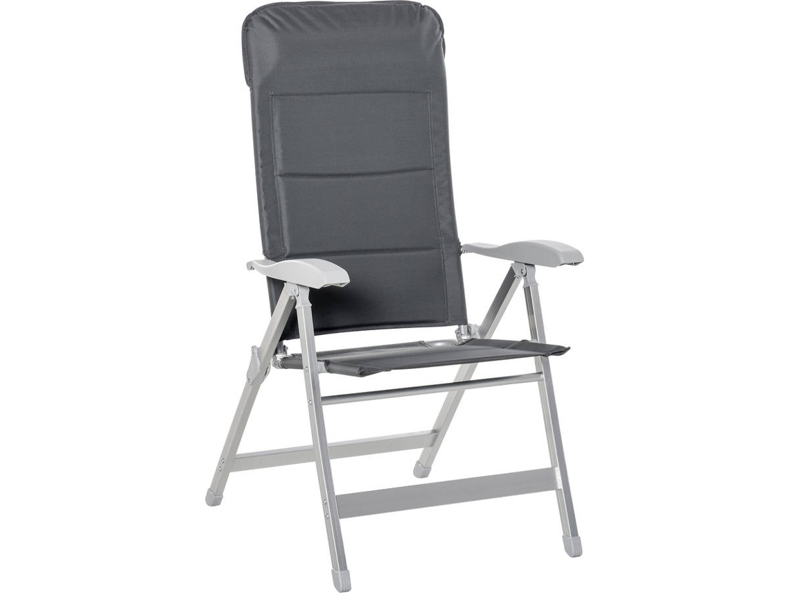 Cadeiras de Jantar de Jardim Alumínio, Pp, Tecido Oxford Cor Cinzento 75x61,5x114,5 cm Outsunny