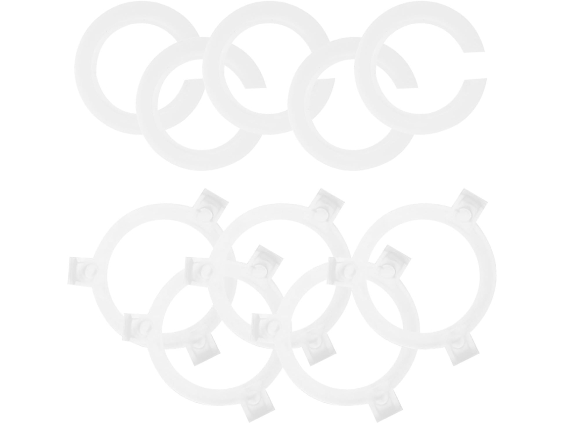 Conjunto De 10 Anéis Adaptadores E27 Para E14 E26, Plástico Branco