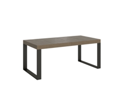 Mesa Extensível Tecno Premium Cinza Pomba 120/224x90 Cm Com Pés Antracite Itamoby