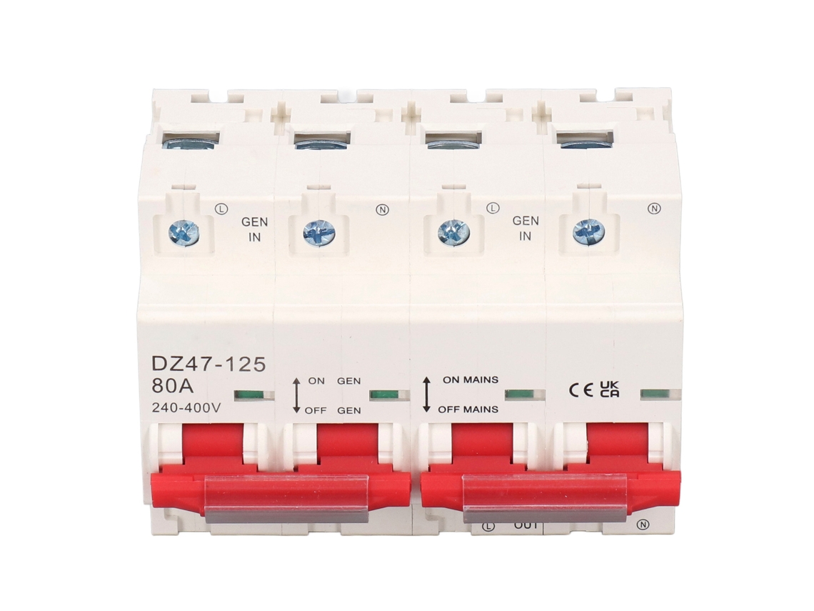 Disjuntor Com Chave De Transferência Dupla 2p 80a