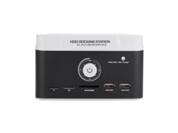 Estação De Docking Para Disco Rígido (hub Usb3.0 Leitor De Cartões Com Dois Compartimentos)
