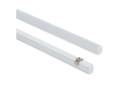 Mini Perfil de Alumínio de Superfície com Cobertura Contínua para Fita de LED de Até 6mm Branco 2M Branco Translúcido
