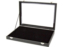 Caixa Para Joias Gemstone Box 24 Com Tampa De Vidro, Organizador E Expositor Para Anéis E Brincos. Hengjian