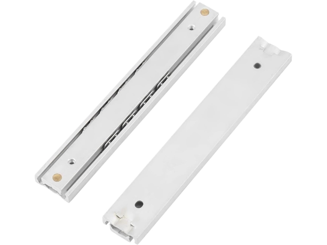 1par De Corrediças Gaveta Com Mini Rolamentos Esferas Em Alumínio C140mm