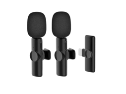 Lurelia Microfone De Lapela Sem Fios Redução De Ruído Plug And Play Para Gravação