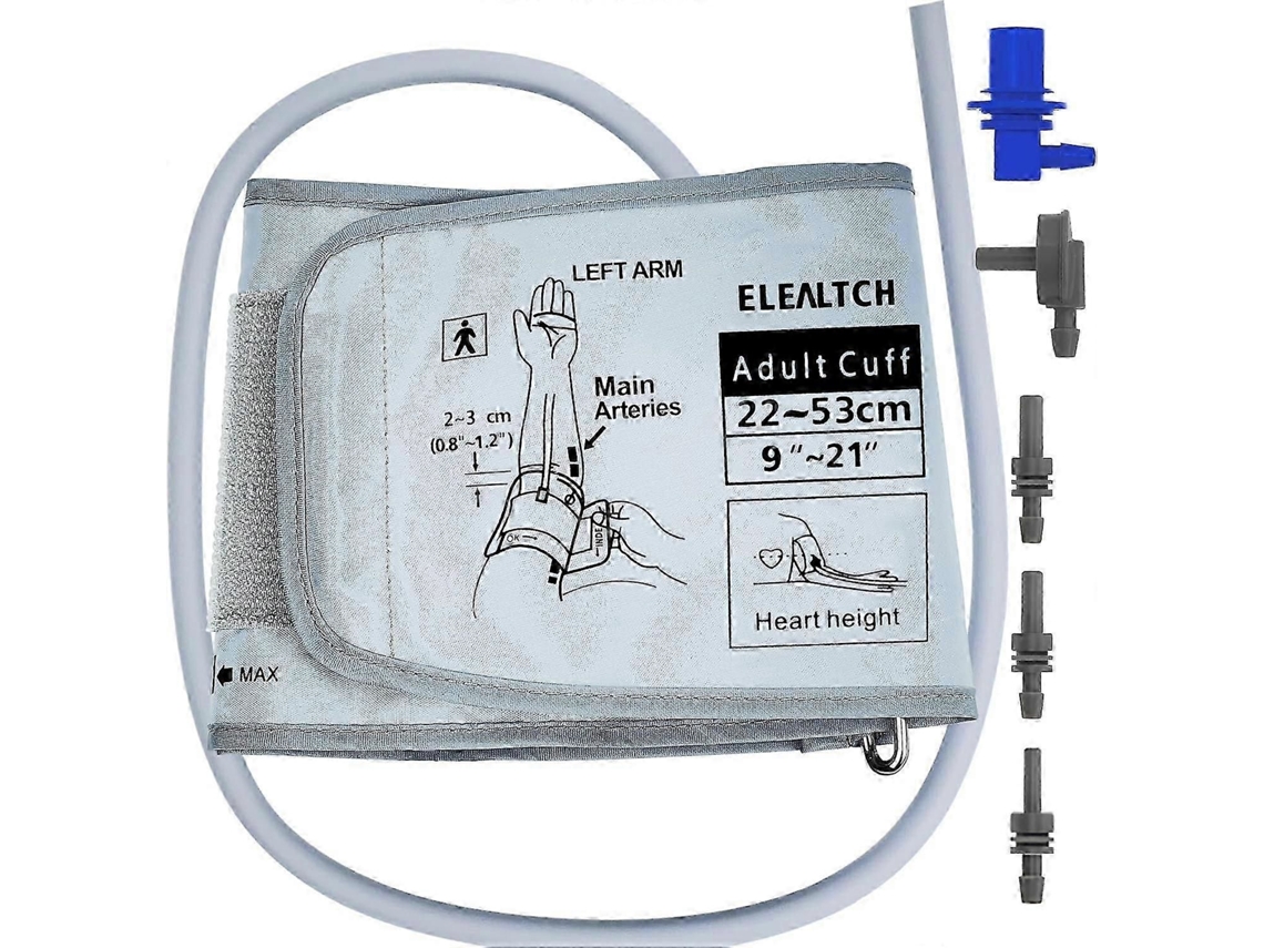 Braçadeira Extra Grande Compatível Com Monitor De Pressão Arterial Omron Xl De 22 A 53 Cm (9 A 21 Polegadas), Braçadeira De Reposição Para Braço