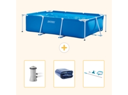 Intex Piscina Com Estrutura Retangular - 300x200x75 Cm - 4-peças Scb78