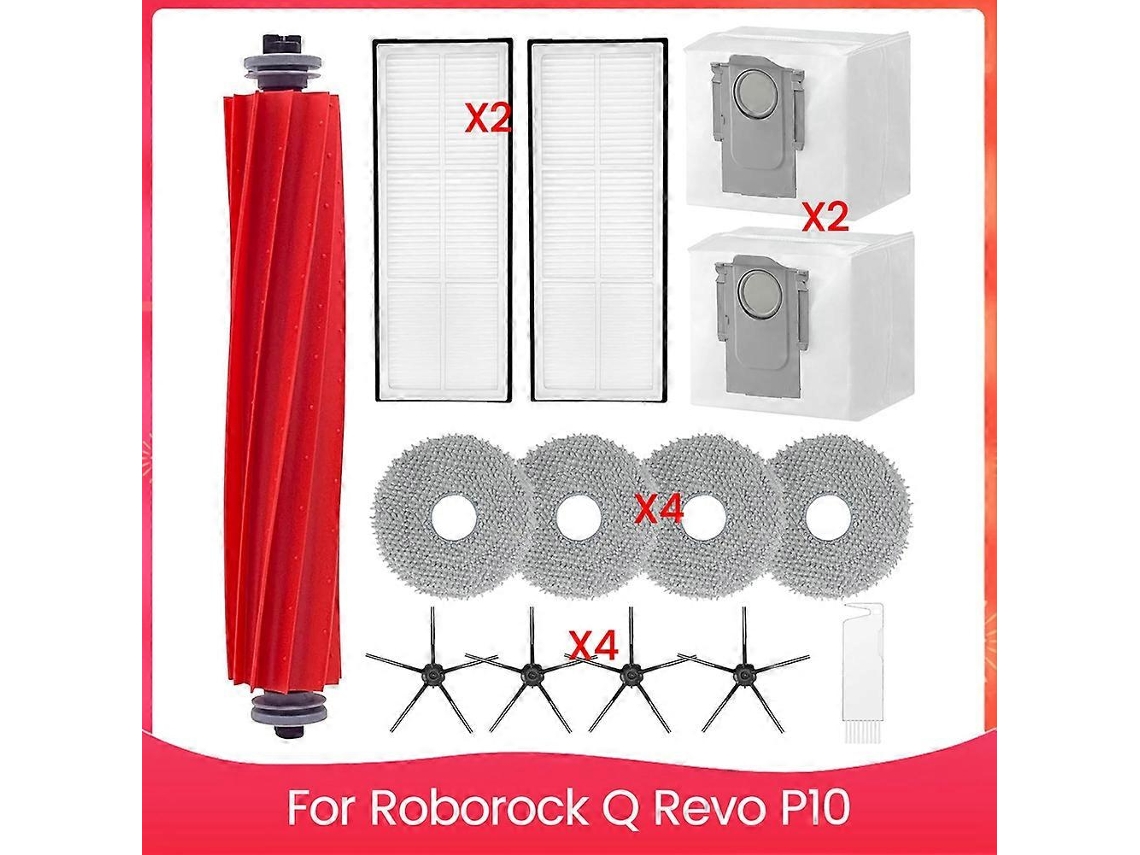 Peças De Reposição Para O Aspirador Robô Q E P10: Escova Lateral Principal, Filtros Hepa, Panos De Limpeza E Sacos De Pó._ptg