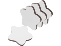 Conjunto De 4 Ímãs Geladeira Em Mdf Branco