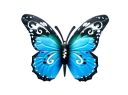 Borboleta de Metal para Decoração de Parede Escultura de Vidro para Jardim NEVEANCE