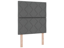Cabeceira | Painel De Cama Cinza Escuro 80 Cm Tecido