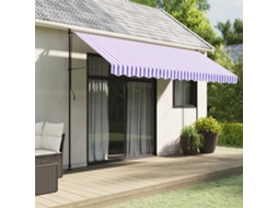 Vidaxl Tecido De Substituição Para Sanefa De Toldo 380x20 Cm Riscas Azul/branco