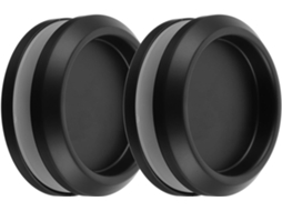 Puxador Circular Preto Em Aço Inoxidável Para Porta De Vidro 2 Peças