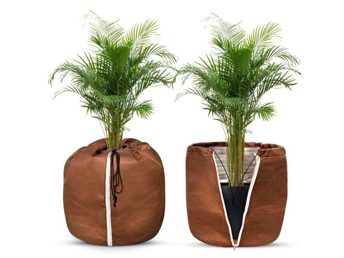 Peças Capa Térmica Para Vasos De Plantas,45x50cm 100g/m²,proteção Antigeada Com Cordão E Zíper Para Plantas,arbustos,árvores Em Vaso Btforus