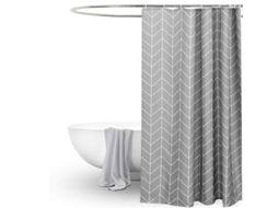 2026-cortina De Ducha Gris Con Patrón Geométrico, 200x200cm, Impermeable, Resistente Al Moho