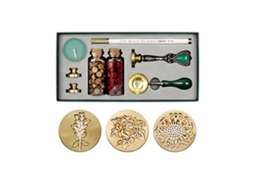 Kit De Cera Selladora Com Pérolas De Cera, Selo E Colher Para Convites E Artesanato