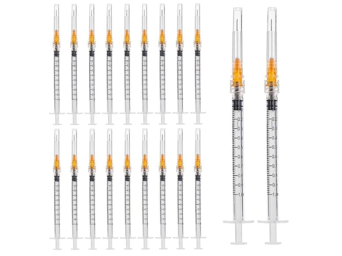 50 Peças Jeringa 1ml 25g 1 Polegada Esterilizada Individualmente Embalada Para Uso Industrial E Laboratorial