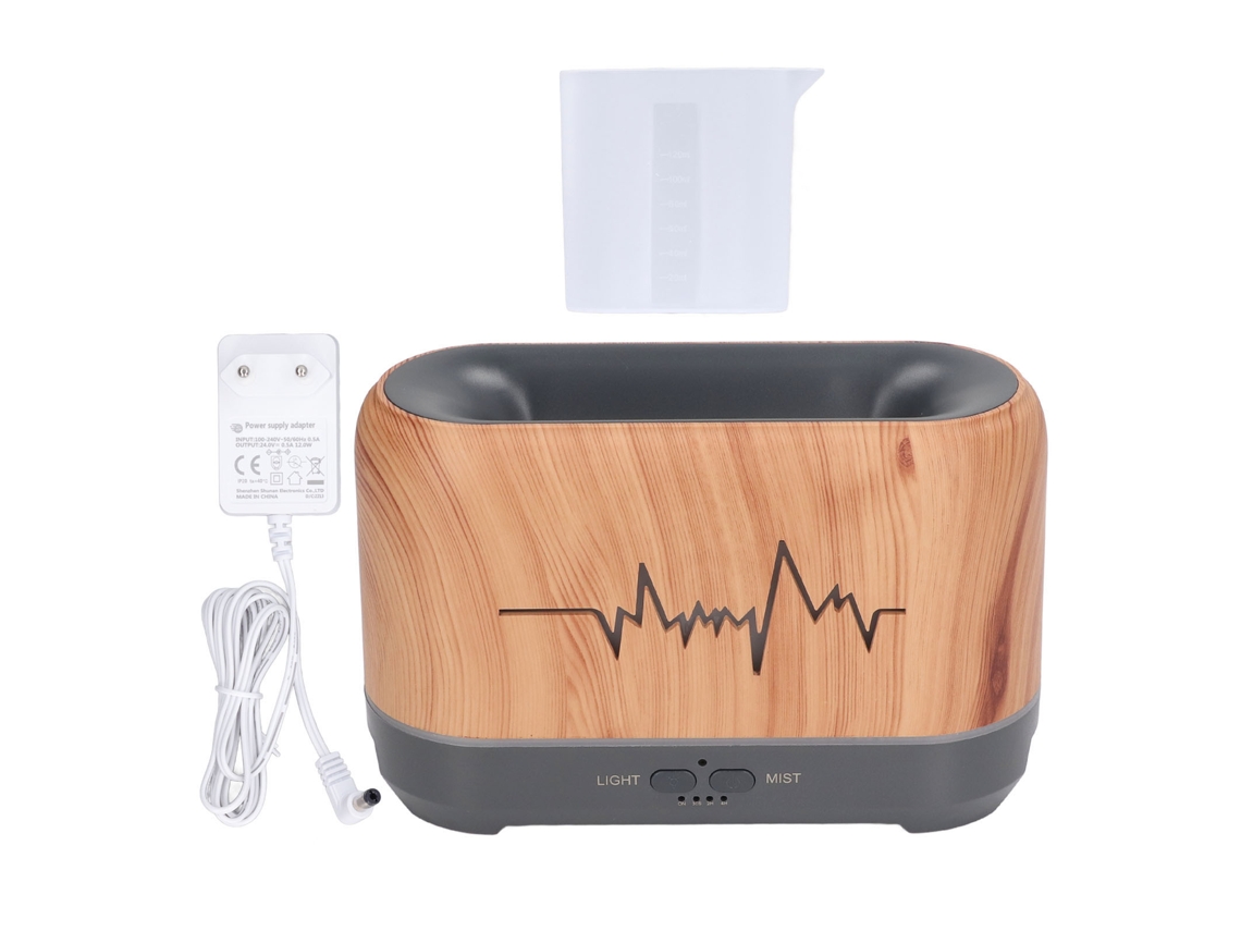 Laxiscreed Umidificador De Aromaterapia Com Luz De Ambiente De Chama E Design Oco