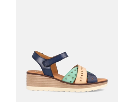 Sandálias De Mulher Marila Shoes Basse Pele Azul (37)
