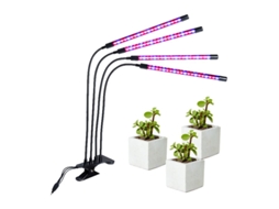 Lâmpada de LED para plantas Brilvibera com 4 cabeças e 80 LEDs