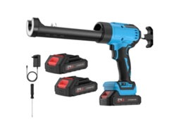 Pistola De Calafetagem Elétrica, Operação Sem Fio, Configurações De Velocidade Ajustáveis, Azul 2 Baterias