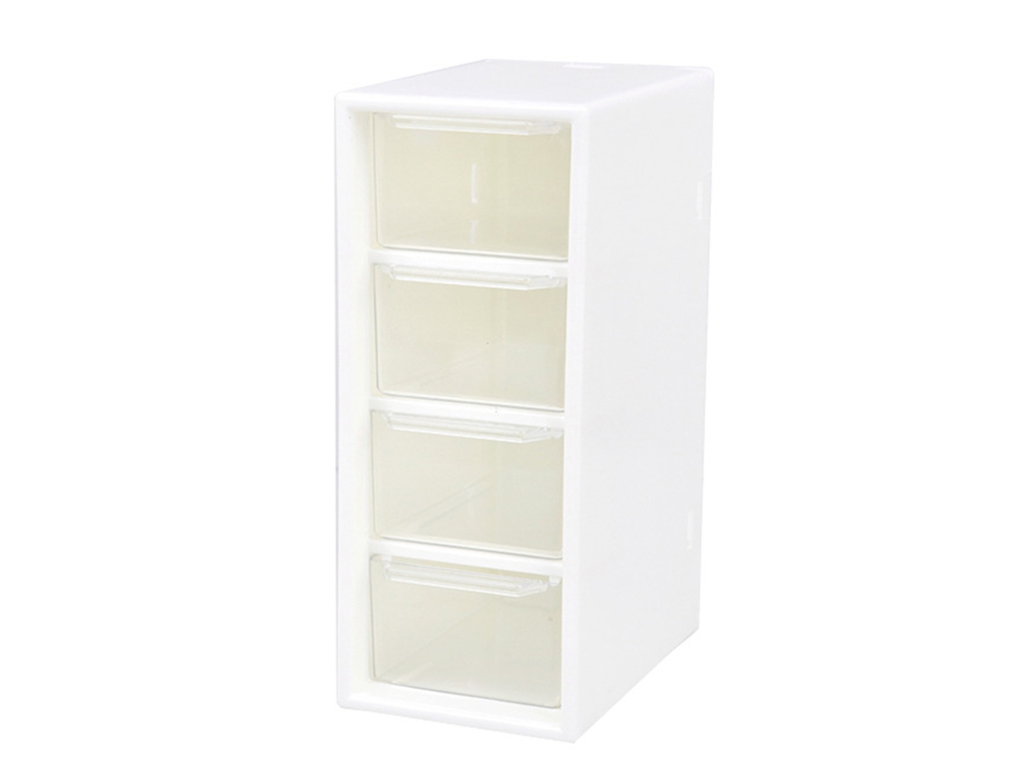 Organizador de mesa com 4 gavetas plásticas transparentes empilháveis para escritório e acessórios com S/MARCA