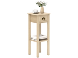 Mesa de Cabeceira Mdf Cor Madeira 30x30x75 cm Homcom